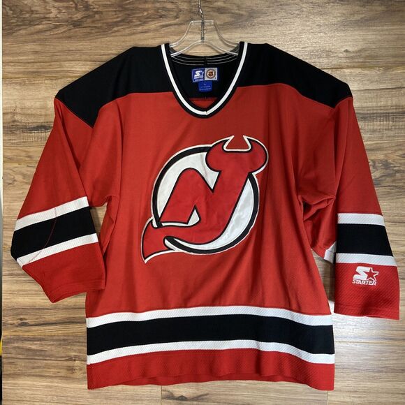 Starter Other - New Jersey Devils Stitched Starter NHL Hockey Red Jersey Size Large Eastern Conf